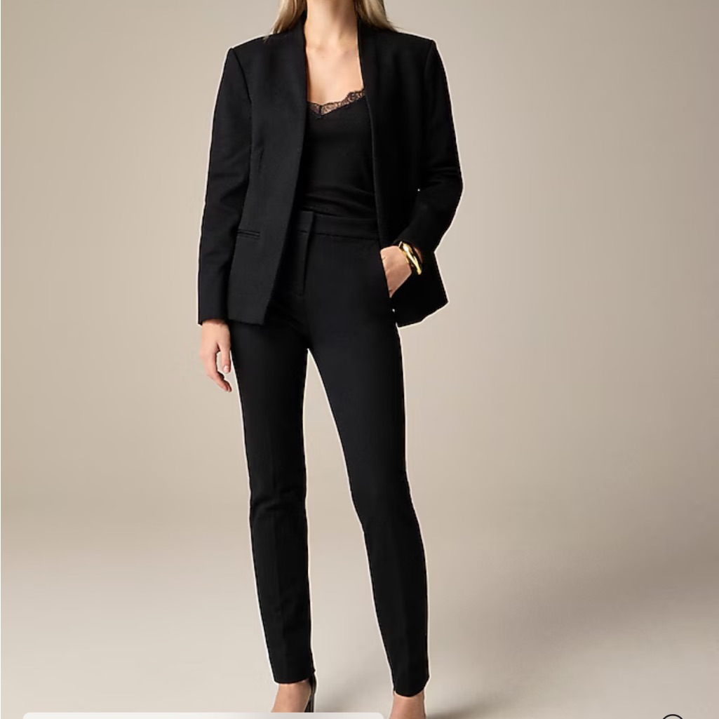 J. Crew Navy Blue Going Out Slim Pant In Stretch Twill 0p